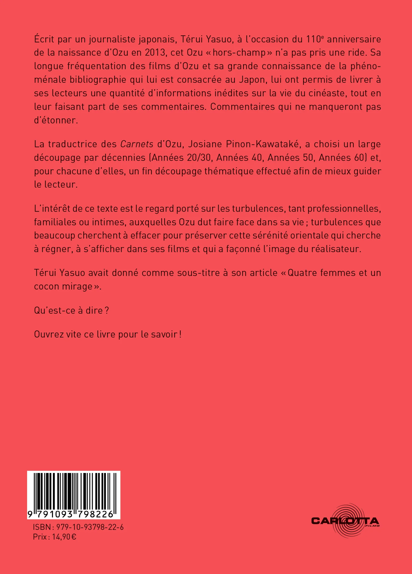 Ozu, hors-champ par Térui Yasuo - Livre - Image 3