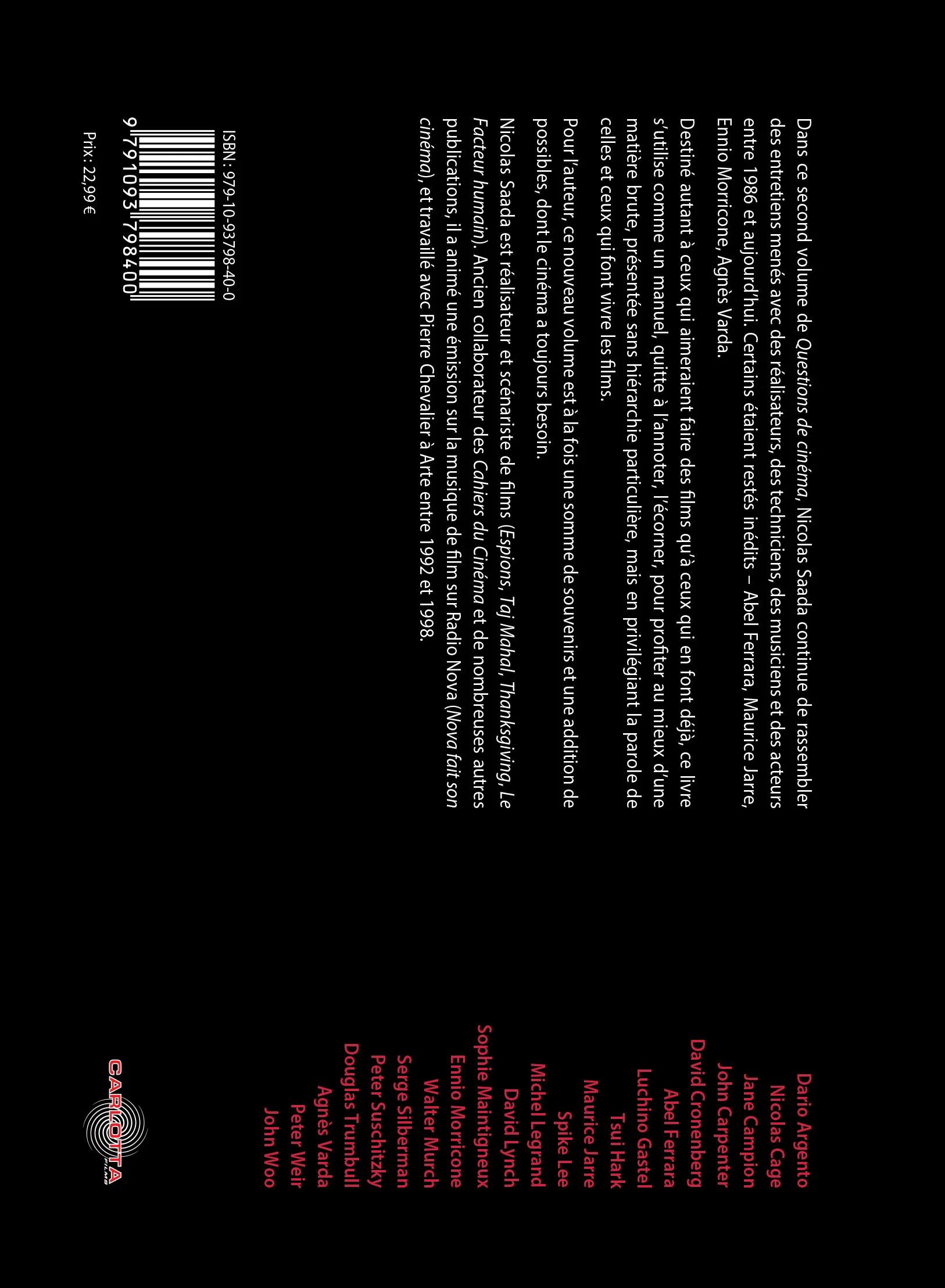 Questions de cinéma 2 par Nicolas Saada - Livre - Image 3