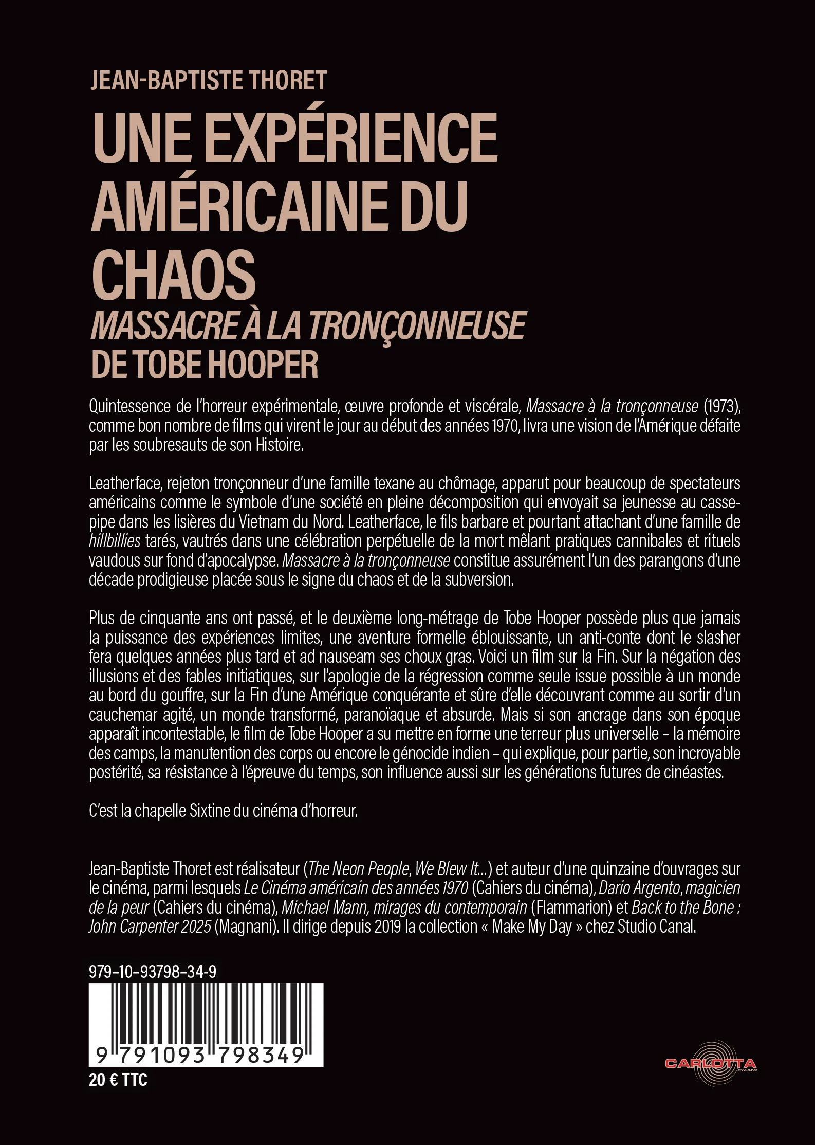 Une expérience américaine du chaos : Massacre à la tronçonneuse de Tobe Hooper - Livre - Image 3