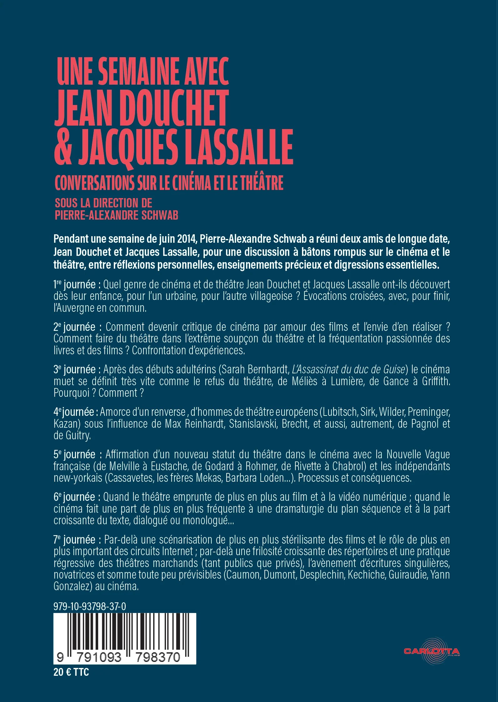 Une semaine avec Jean Douchet et Jacques Lassalle - Livre - Image 3